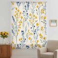 thumbnail image 3 of Blue Yellow Spring Floral Sheer Curtains 45 Inches Long, Summer Blooms Botanicals Light Filering Curtains, Breathable Simi Curtain Privacy Drapes for Kitchen Bathroom Small Window Treatment, 3 of 9