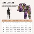 thumbnail image 4 of Picia butterflies and Gardens Pattern Women’s Long-Sleeve Sleepwear Set - Soft 2-Piece Loungewear with Pockets, Comfy PJs for Relaxing Nights-XX-Large, 4 of 7