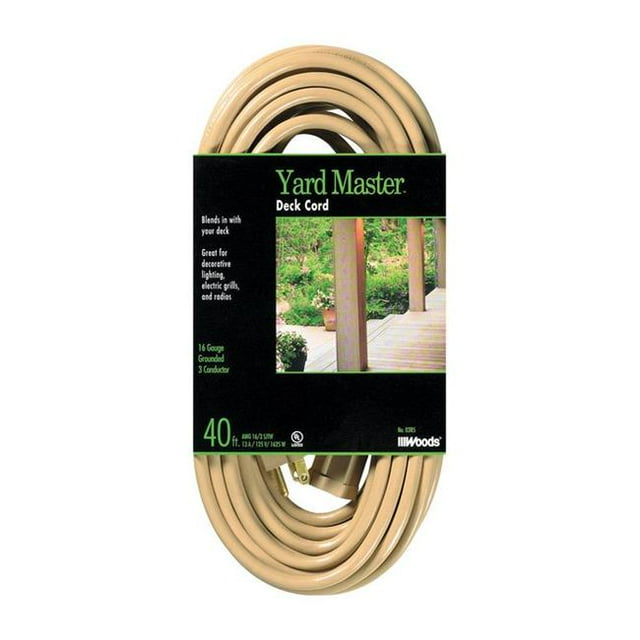 Woods 40 ft. Yard Master Outdoor Extension Cord, Beige
