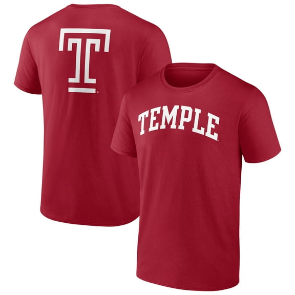Men's Cherry  Temple Owls Heritage Arch T-Shirt