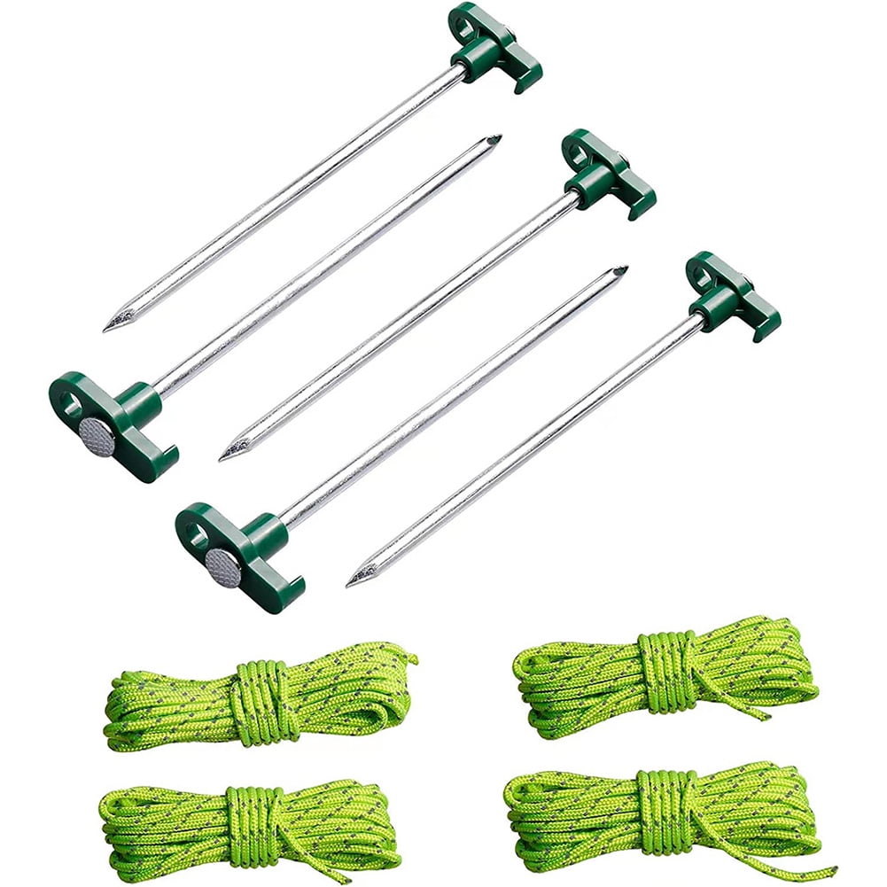 Tent Stakes, 5PcPack Galvanized Steel Pop Up Tent Stakes Pegs With