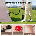 thumbnail image 6 of Lilypelle 2-4 Person Blow Up Inflatable Tent with Canopy, Instant Setup Hot Tent, Waterproof Inflatable Camp Tent with Hand Pump, All-Weather Glamping Inflatable House, 6 of 9