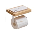 thumbnail image 1 of Toilet Paper Holder with Shelf,RV Toilet Paper Holder Wall Mount Bathroom Paper Roll holder,Self Adhensive Toilet Paper Holder,Bathroom Organizer,Nailfree Toilet Paper holder,White（20*12*12c, 1 of 4