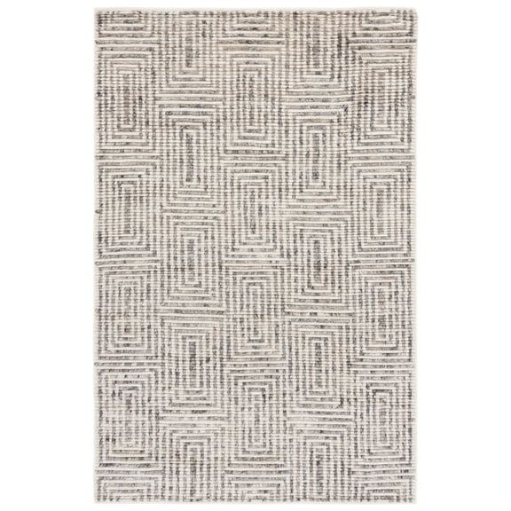 SAFAVIEH Tibetan TIB609A Hand-knotted Ivory / Grey Rug