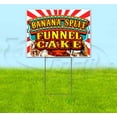 thumbnail image 1 of Banana Split Funnel Cake (18" x 24") Yard Sign, Includes Metal Step Stake, 1 of 6