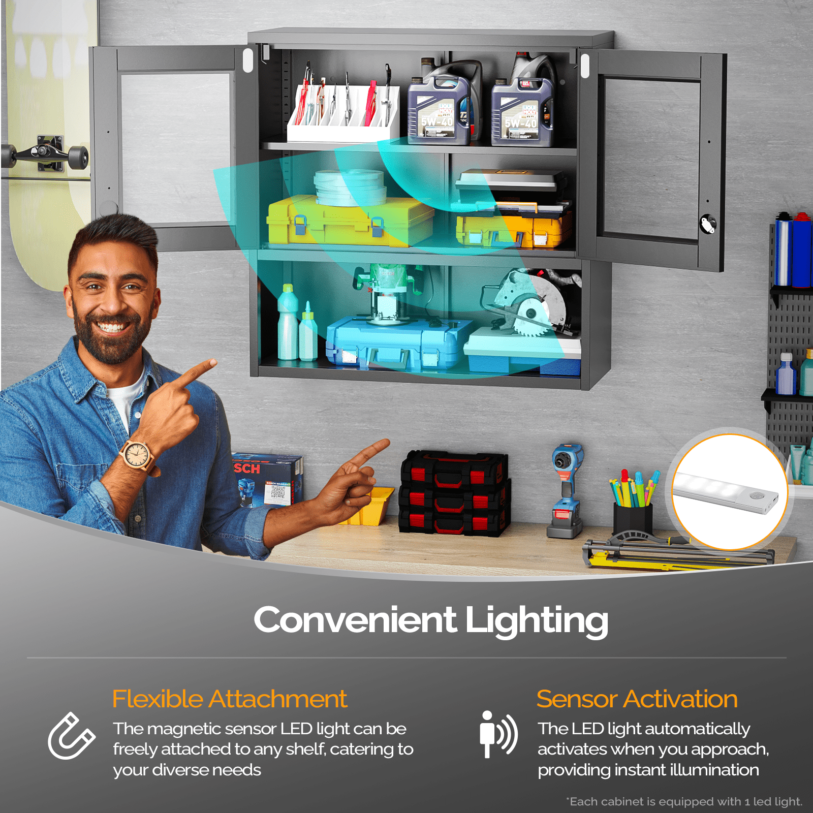 Wall Cabinet Without Lights, Steel Display Case, Black 31.50"X 31.50"X11.81"