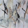 thumbnail image 2 of Wall Art with Acrylic Mirror Frame and Abstract Painting, Silver, 2 of 5