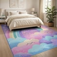 thumbnail image 3 of ODIKA 8'x10' Washable Area Rug Durable, Non-Slip Pink Mermaid Kawaii Galaxy Tie Dye Shaped Floormat for Living Room, Under Sectional, Family, 3 of 7