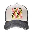 thumbnail image 2 of Men Women Maryland Flag Baseball Cap Golf Dad Hat Adjustable Low Profile Cotton Hat, 2 of 7