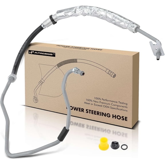 A-Premium Power Steering Pressure Hose Line Assembly Compatible with Chevrolet Malibu 2006-2010 & Pontiac G6 2006-2010 & Saturn Aura 2007-2008, 3.5L 3.9L FWD, Pump to Gear/Rack
