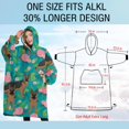 thumbnail image 4 of Oversized Wearable Blanket Hoodie,German Shepherd Dog and Flower Sherpa Blanket Hoodie with Super Pockets,Super Warm Fuzzy Pullover for Women & Men, 4 of 6