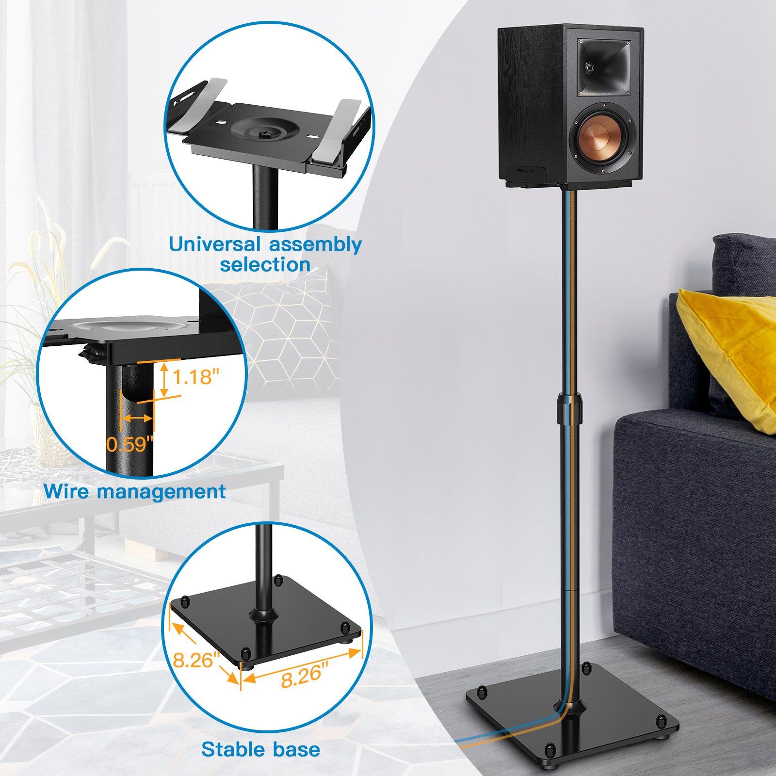 Speaker Stands Speaker Accessories Electronics Model PSSS1 PERLESMITH