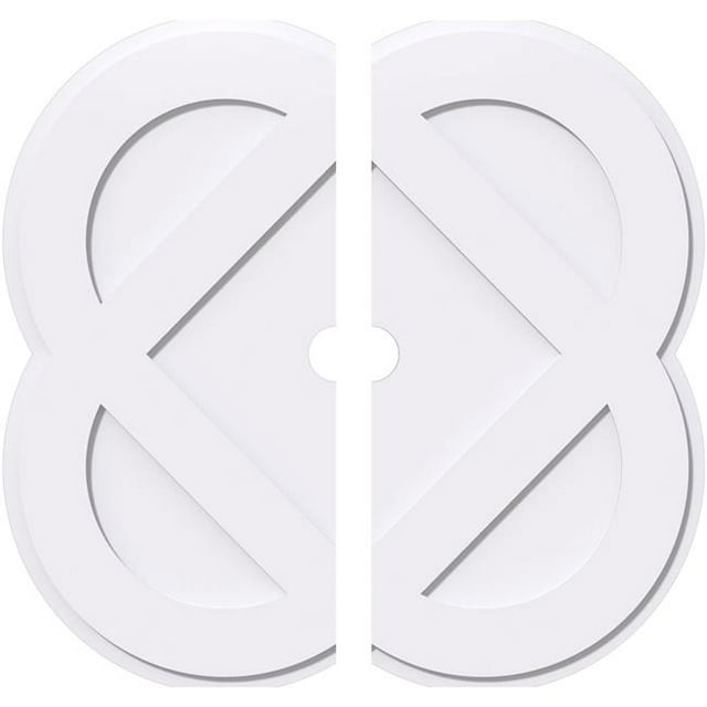Ekena Millwork CMP12CE2-01000 12 in. OD x 1 in. ID Square Charlotte Architectural Grade PVC Contemporary Ceiling Medallion - 2 Piece