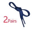 thumbnail image 3 of Cordones planos de cinta para zapatillas de deporte, cordones para mujer, decoración DIY Azul marino 90cm/35.4, 3 of 6