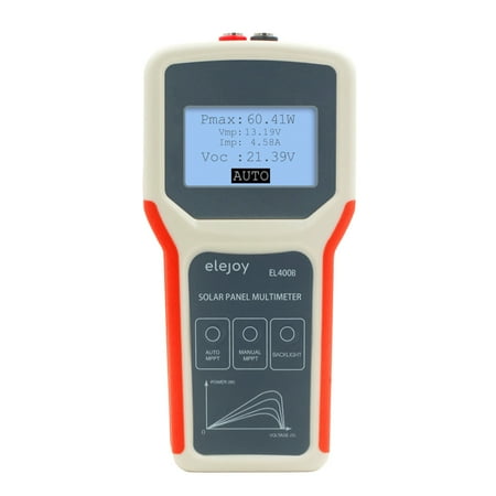 

Portable Handheld Photovoltaic Panel Multimeter Auto/ Manual MPPT Detection Solar Panel MPPT Tester with LCD Backlight Display Open Circuit Voltage Testing Tool Multiple Safety Protections