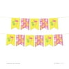 Birthday Hanging Pennant Party Banner with String, Graphics, Pink Flamingo, 5-Feet, Includes String