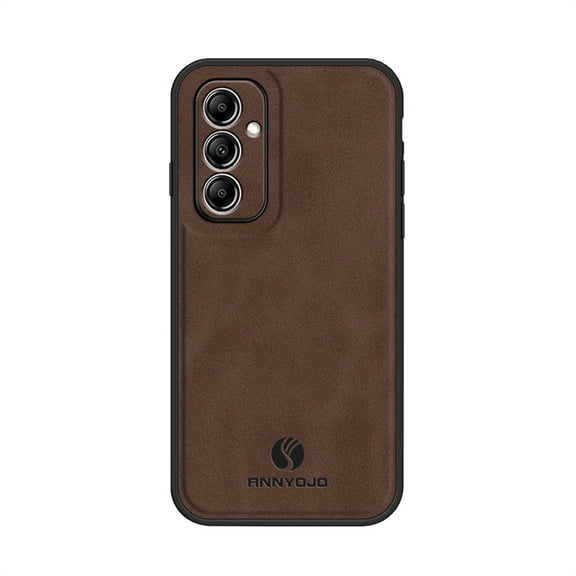 Dteck Luxury Retro Slim Back Phone Case for Samsung Galaxy A54 5G,Military Grade Shockproof Portective PU Leather Soft TPU Bumper Cover for Magnetic Car Mount Holder,Brown