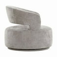 thumbnail image 6 of Pasargad Home Noho Collection Silver Swivel Fabric Barrel Chair- For all age Group, 6 of 7
