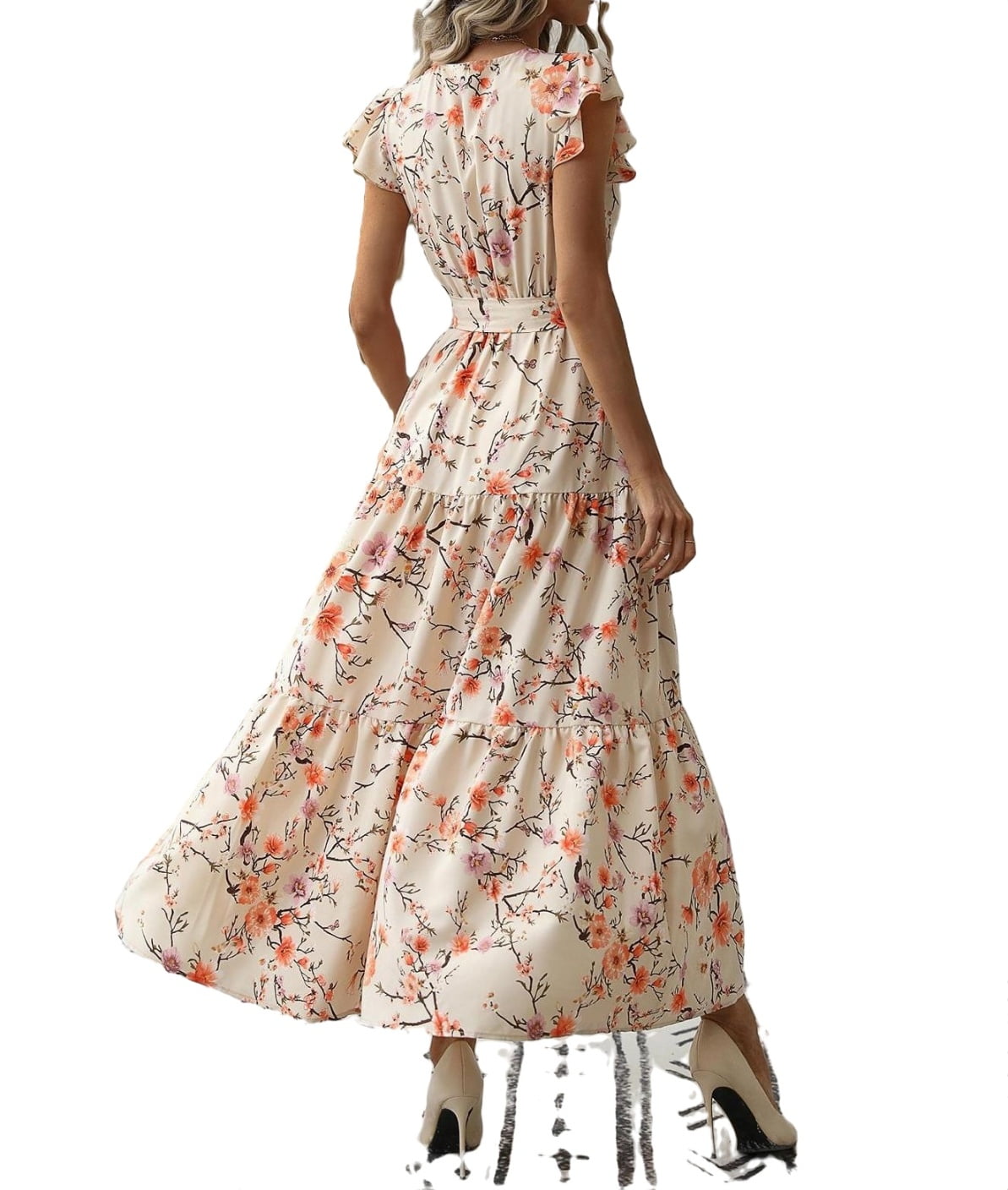 Wallis mono floral ruffle hem dress sales