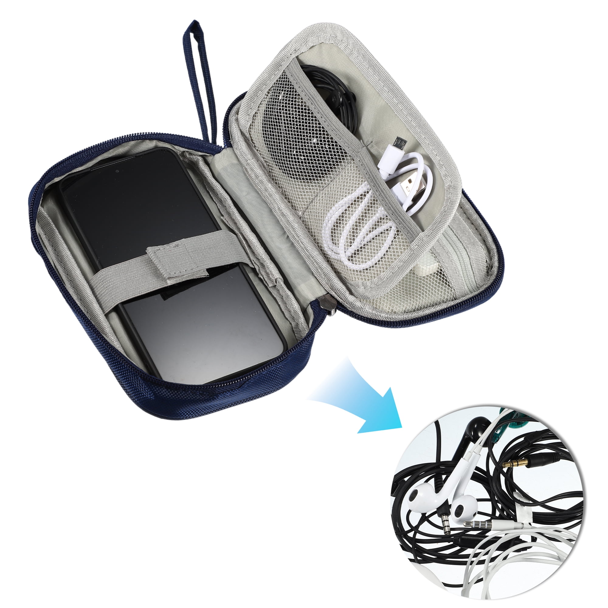 Unique Bargains Electronic Organizer Cable Waterproof Pouch for Accessories Green