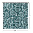 thumbnail image 5 of Waterproof Paisley Green Shower Curtain 72x72 Inch Boho Style Polyester Unique Shower Curtain for Bathroom Hotel Home Decor with 12 Plastic Hooks, 5 of 5