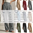 thumbnail image 3 of CHGBMOK Women's Wide Leg Pants High Waisted Button Business Casual Trousers Pleated Slacks Pants with Pockets, 3 of 9