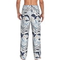 thumbnail image 7 of Salouo Sea Life Elements Print Pajama Pants for Men, Lounge Pants Elastic Waistband Casual Men's sleepwear Loungewear Sleep Pajama Pant -Small, 7 of 7