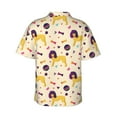 thumbnail image 4 of Xecao Cartoon Poodle Dog print Hawaiian shirt - a stylish short-sleeve button-down for men, perfect for casual beach and tropical outings., 4 of 9
