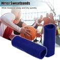 thumbnail image 3 of Unique Bargains 1 Pair Sweat Absorbing Wrist Sweatbands Athletic Cotton Yarn Latex Blue 8x15cm, 3 of 6