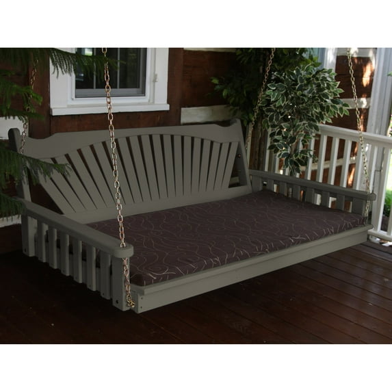A & L Furniture Yellow Pine Fanback Swing Bed