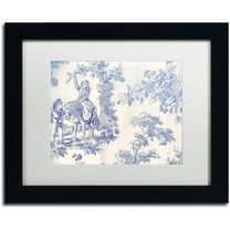 Trademark Fine Art "Toile Fabrics VI" Canvas Art by Color Bakery White Matte, Black Frame