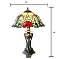 thumbnail image 4 of CHLOE Piper Tiffany-Style Floral Stained Glass Table Lamp 26" Height, 4 of 4