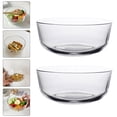 thumbnail image 3 of 2pcs Glass Salad Bowls Delicate Food Serving Bowls Multi-function Glass Bowls, 3 of 8