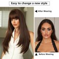 thumbnail image 3 of Natural Black Long Multi-Layered Wig With Bangs, 3 of 5
