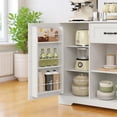 thumbnail image 3 of Sideboard Buffet Cabinet,Asofer Storage Coffee Bar Cabinet with Drawers, Kitchen Pantry Storage with Doors and Shelves for Kitchen and Living Room,White, 3 of 9