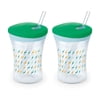NUKÂ® Evolution Straw Cup, Green, 8oz, 2 pk