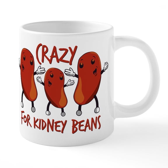 CafePress - Crazy For Kidney Beans - 20 Oz White Ceramic Mega Mug
