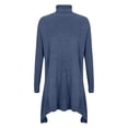 thumbnail image 5 of Comdrip Chandails à Col Roulé pour Femmes, Col Montant, Épaules Tombantes Asymétriques, Chandail à Manches Longues, Hauts pour Femmes, Mode Décontractée, Chandails à Enfiler, Chandails d'Automne pour Femmes 2025, Bleu Marine P, 5 of 5
