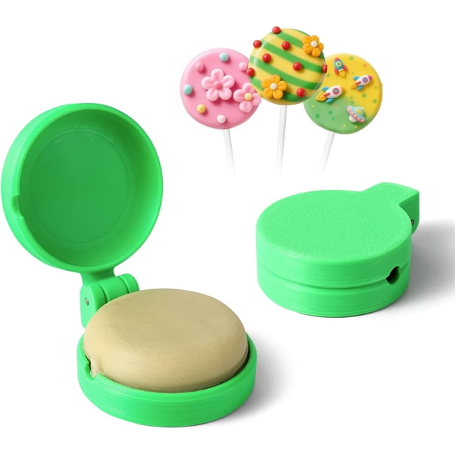 2 PCS Disc Cake Pop Mold Shapes Press Set, 3D Printed Cake Pop Cutter and Pusher, Baking Tools Accessories for Home Baking, Birthday Parties, Wedding Desserts