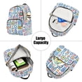 thumbnail image 5 of FORMRS Mini Backpack Purse for Women Travel Daypack Casual Shoulder Bag, Blue Retro Pattern, 5 of 7