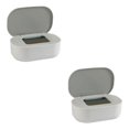 thumbnail image 1 of relayinert Stylish Desktop Countertop Mask Dispenser Storage Box with Lid Spacious Holder Plastic Baby Gray 21x14x7.8cm 2Set, 1 of 6