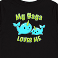thumbnail image 4 of Inktastic My Yaya Loves Me- Cute Narwhal Boys or Girls Long Sleeve Toddler T-Shirt, 4 of 5