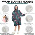 thumbnail image 5 of Wearable Oversized Blanket,Dark Blue Christmas Pattern Wearable Blanket Hoodie for Adults,Cozy Hooded Blankets with Super Pockets,Super Warm Fuzzy Pullover for Women & Men, 5 of 6