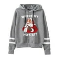 thumbnail image 2 of WXLWZYWL Trendy Sweatshirts For Women 2023 Women Christmas Print Hooded Long Sleeves Sweatshirt, 2 of 3