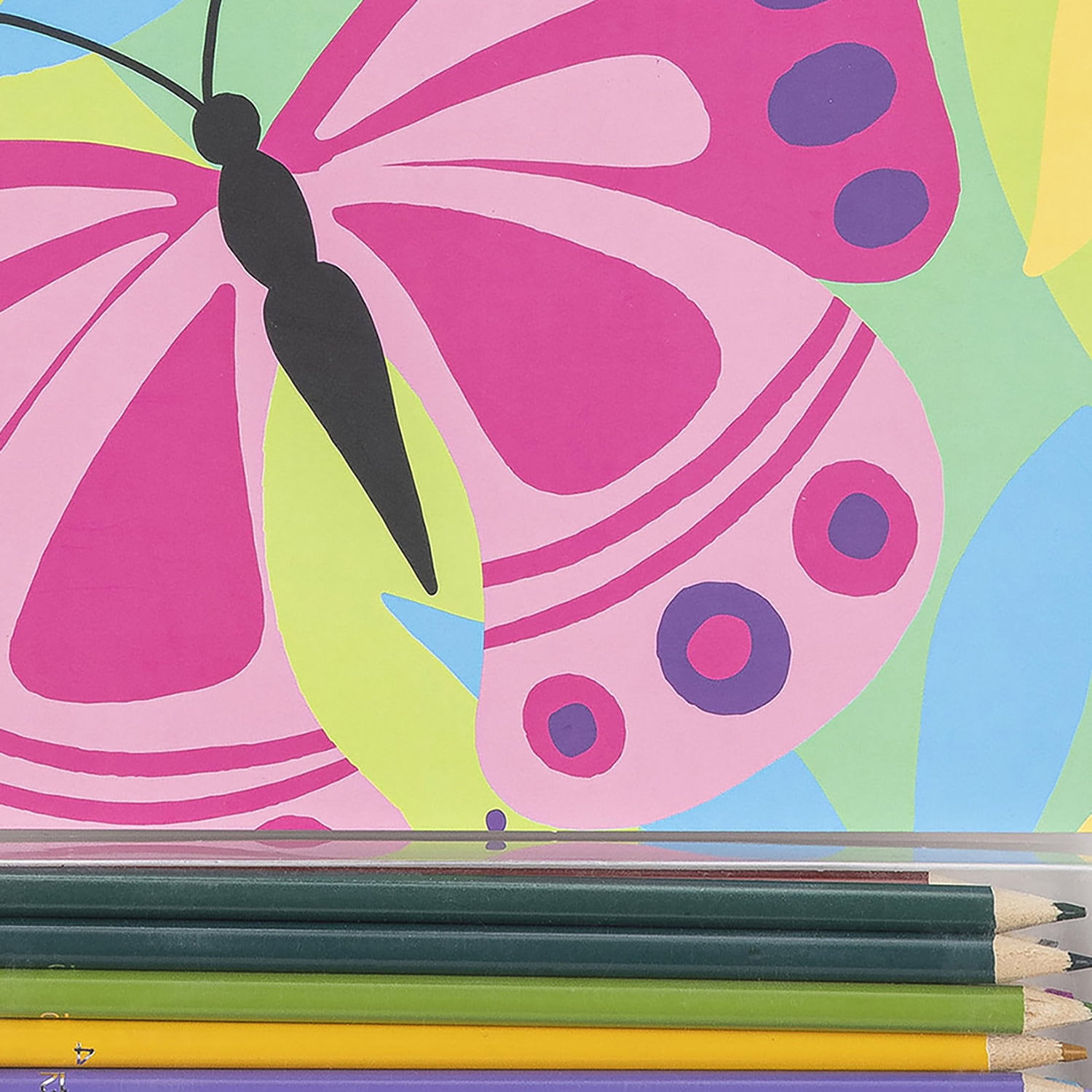 Brea Reese: Colored Pencil: Color-by-Number Kit - Butterfly - 12 Inspirational Nature Designs, Vibrant Pencils Guided Art, 9x12" Pages, Adult Art Pad