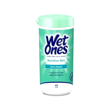8 Pack Wet Ones Sensitive Skin Moist Wipes Extra Gentle Hypoallergenic 40 Each