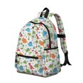 thumbnail image 2 of Tropical Dinosaur Pattern Cute School Backpack with Padded Back and Adjustable Shoulder Straps 13.4"x11"x4.7", 2 of 5