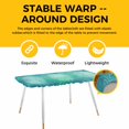 thumbnail image 4 of Turquoise Boho Table Cloths for 8 Foot Rectangle Tables, Oriental Abstract Motifs Traditional Bohemian Patio Waterproof Elastic Fitted Tablecloths, Washable Rectangular Table Cover for Camping, 4 of 8