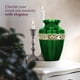 thumbnail image 5 of Urna funeraria Trupoint Memorials, griega, verde y dorada, para adultos, 5 of 6