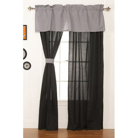 One Grace Place Teyo's Tires Solid Sheer Rod pocket Curtain Panel (Set of 2)